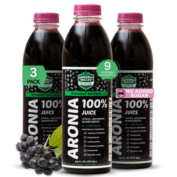 Akronia Valley 100% Aronia Berry Juice | Gluten Free Superfood Juice Drink