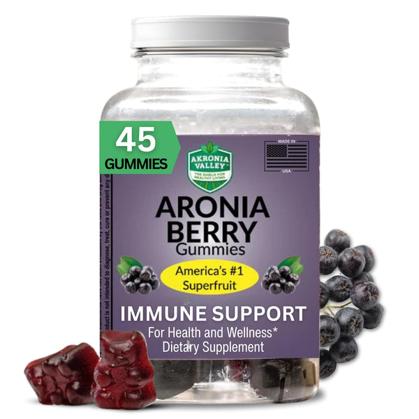 Akronia Valley Aronia Berry Gummies | Immune Support, for Health and Wellness, Delicious Aronia Flavor