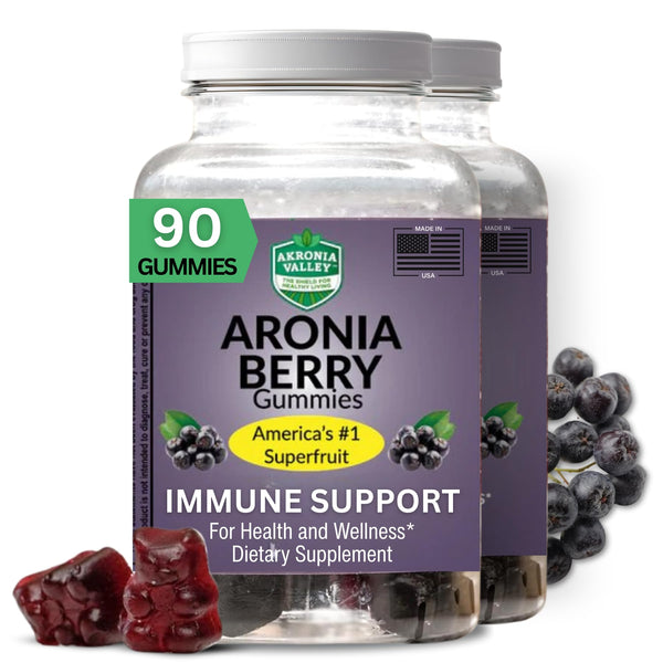 Akronia Valley Aronia Berry Gummies | Immune Support, for Health and Wellness, Delicious Aronia Flavor