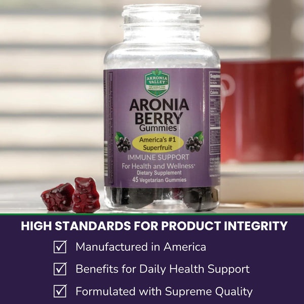 Akronia Valley Aronia Berry Gummies | Immune Support, for Health and Wellness, Delicious Aronia Flavor